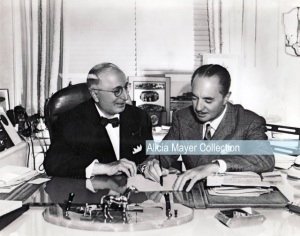 Louis B Mayer signing contract w William Powell watermark
