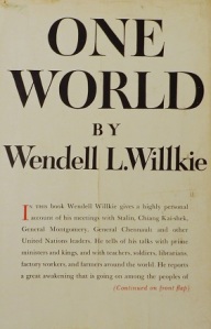 One World book cover Wendell Wilkie