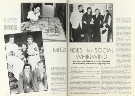 Mitzi article w baseball Photoplay 1935